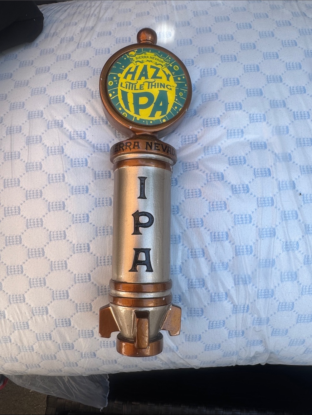 Sierra Nevada Hazy Little Thing IPA Tap Handle — Gold & Copper Finish